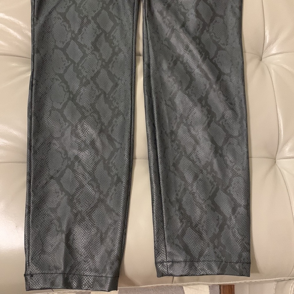 Bebe Gray Python Faux Leather Pants - image 4
